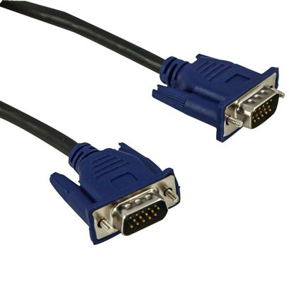Picture of Short 17 Inch VGA-VGA Standard 15-Pin VGA Male to VGA Male Cable by Atomic Market