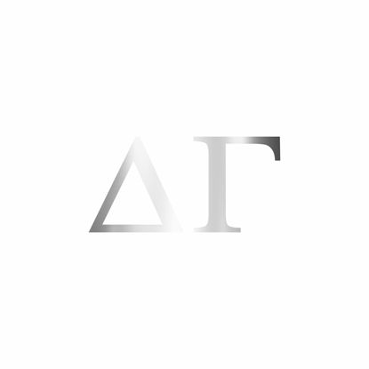 Picture of Pro-Graphx Delta Gamma Greek Sorority Sticker Decal, 2.5 Inches Tall, Chrome