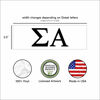 Picture of Pro-Graphx Sigma Alpha Greek Sorority Sticker Decal, 2.5 Inches Tall, Black