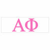 Picture of Pro-Graphx Alpha Phi Greek Sorority Sticker Decal, 2.5 Inches Tall, Pink