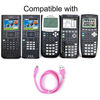 Picture of Guerrilla USB Cable for TI 84 Plus, TI 84 Plus C Silver Edition, TI 89 Titanium, TI Nspire CX & CX CAS graphing calculators, Pink