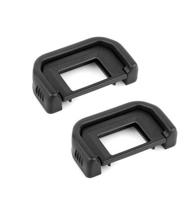 Picture of CEARI [2 Pack] EF Rubber Eyecup Eyepiece Viewfinder for Canon Rebel XS XSi XTi XT SL1 T1i T2i T3i T3 T4i T5i DSLR Camera + Microfiber Clean Cloth