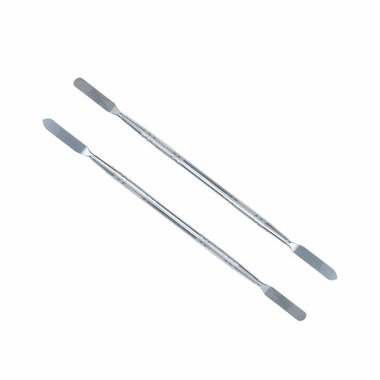 Picture of VILLCASE 2pcs Metal Spudger Set Mobile Phone Opening Repair Pry Tool Double-ended Stainless Steel Thin Pry Bar Disassemble Hand Tool Kit for Electronics, Cell Phone, Laptop,tablets, and Other Device