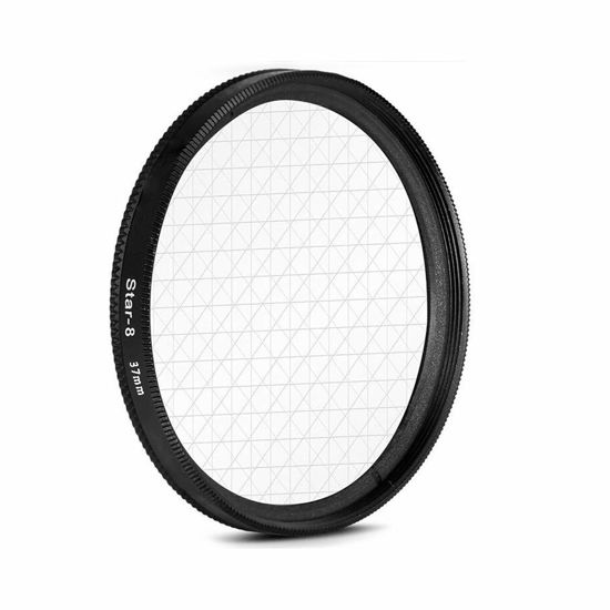 Picture of AKOAK 37mm 8-Point Star Filter for Cellphone or Camera Lens