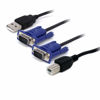 Picture of CableVantage USB VGA KVM Switch Computer Cable, 15 Pin VGA Cable Male to Male and USB A to B Printer Cable Cord for PC Printer Keyboard Mouse Monitor 5ft/1.5m