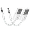Picture of iPod Shuffle Cable, 2 Pack 3.5mm Jack/Plug to USB USB Power Charger Sync Data Transfer Cable for iPod Shuffle 3rd 4th MP3/MP4