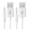 Picture of iPod Shuffle Cable, 2 Pack 3.5mm Jack/Plug to USB USB Power Charger Sync Data Transfer Cable for iPod Shuffle 3rd 4th MP3/MP4