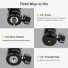 Picture of koolehaoda Mini Ball Head Mount with 1/4 Screw and Cold Shoe Adapter for LED Light, Monitor, DSLR Rig ,Microphone - (M Size- 1pcs Pack)