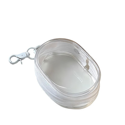 Picture of Charging Cable Storage Bag - Transparent Compact Organizer for Travel, Data Cables, Headphones & More | Mini Cord and Charger Organizer (B-White)