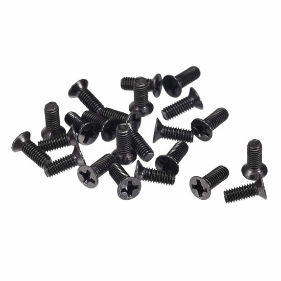 Picture of uxcell M3 x 8mm Phillips Screw Fastener Black for Laptop PC TV Fan Switch 150pcs