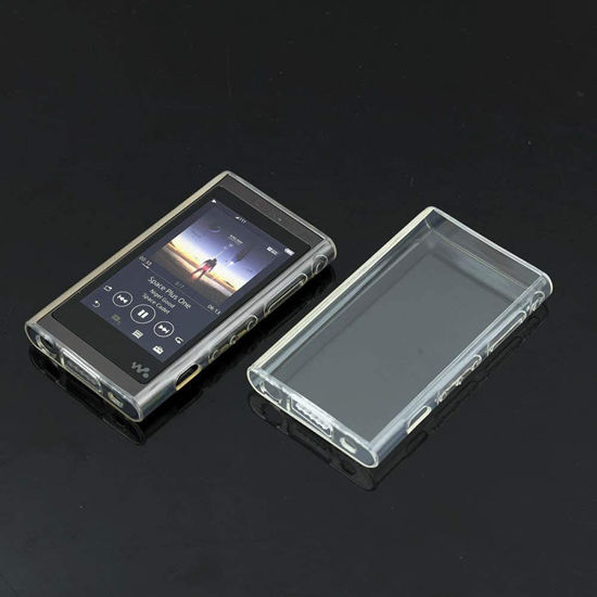 Picture of for Sony A55 Case, Soft TPU Protective Skin Case Cover for Sony Walkman NW-A55HN A56HN A57HN A50 A55 A56 A57 with Screen Protector and Strap (Clear)
