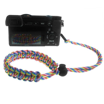 Picture of FoRapid 550 Paracord Adjustable Wrist Strap for DSLR, Compact Cameras (Rainbow)
