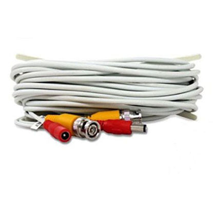Picture of NDA-Electronics Security Camera Video CCTV BNC Power/Siamese Cable (20 FT, White)