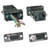 Picture of CableWholesale DB9 to RJ45 Modular Adapter - F/F - Serial Adapter, DB9 Female to RJ45 Female Jack, Black, DB9 RJ45 Adapter, RJ45 to DB9 Female Serial RS232 Modular Adapter