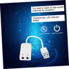 Picture of Mikikit 2pcs USB Sound Card for Laptop USB Sound Card Adapter External Sound Card for Laptop USB Sound Card 7.1 External Audio Card Durable Sound Card Computer White with Line