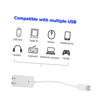 Picture of Mikikit 2pcs USB Sound Card for Laptop USB Sound Card Adapter External Sound Card for Laptop USB Sound Card 7.1 External Audio Card Durable Sound Card Computer White with Line