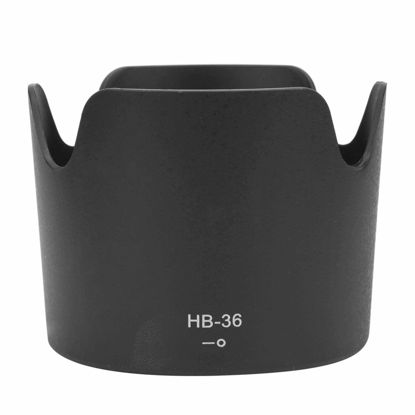 Picture of HB 36 Camera Lens Hood, Plastic Lens Hood Camera Lens Protector Lens Hood Replacement for Nikon AF S VR Zoom 70 300mm f/4.5 5.6G IF ED