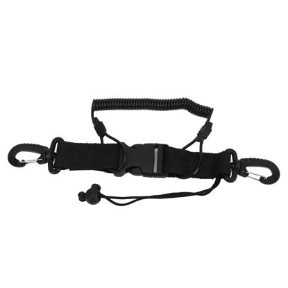 Picture of KUIDAMOS Diving Coiled Lanyard, Reliable Durable Anti Wear Nylon Portable Quick Release Camera Anti Lost Lanyard for Underwater Camcorder for Climbing