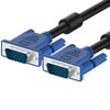 Picture of CableVantage HD15 15Pin VGA Male to Male VGA 30FT 9M Cable for TV Computer Monitor Blue for TV Computer Monitor Extension 30feet Cable