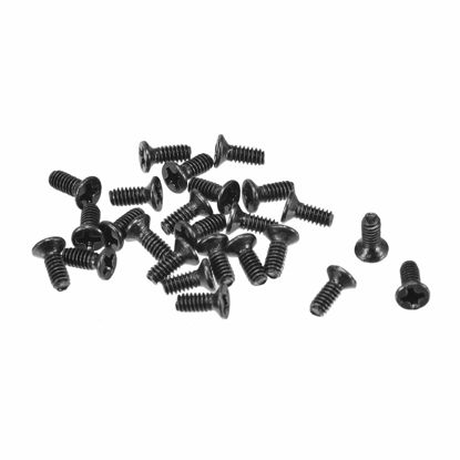 Picture of uxcell M2 x 5mm Phillips Screw Fastener Black for Laptop PC TV Fan Switch 150pcs
