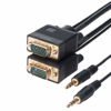 Picture of VGA Cable SVGA Super Video Cord Male 15 PIN with 3.5 Audio Monitor Wire (3FT)