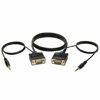 Picture of VGA Cable SVGA Super Video Cord Male 15 PIN with 3.5 Audio Monitor Wire (3FT)