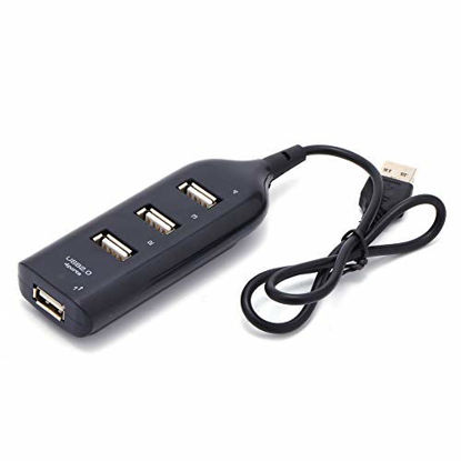 Picture of 4-Port USB Hub, Wired Micro USB2.0 4-Port Distributor Multi Hub Splitter Power for PC/Computer