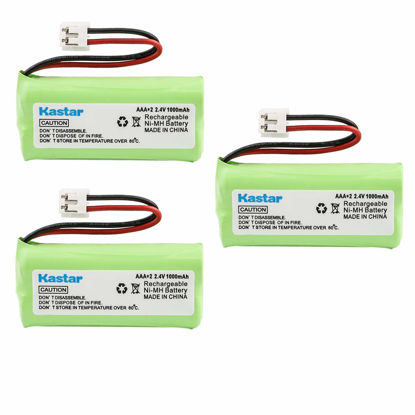 Picture of Kastar 3-PACK AAAX2 2.4V EH 1000mAh Ni-MH Rechargeable Battery for BT184342 BT284342 BT18433 BT28433 BT-1011 BT-1022 BT-1031 Vtech CS6229 DS6301 Uniden Wxi3077 ECT4066 DECT4096 Motorola Cordless phone