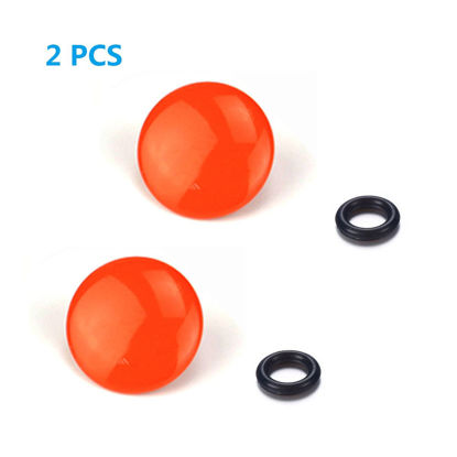 Picture of LXH 2 Pack Orange Convex Metal Soft Release Button Finger Touch Fits Any Standard Threaed Release for Fujifilm X-PRO2, XPRO-1,X100F, X100T, X100, X100S, X10, X20, X30, X-E1, X-E2,X-E2S, STX-2, X-T10