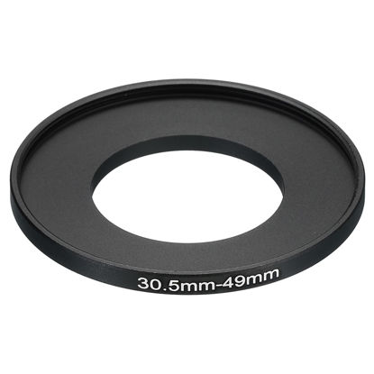 Picture of PATIKIL 30.5mm-49mm Metal Step Up Ring, Camera Lens Filter Adapter Ring Aluminum Filter Adapter Ring for Camera Lenses Hood, Black