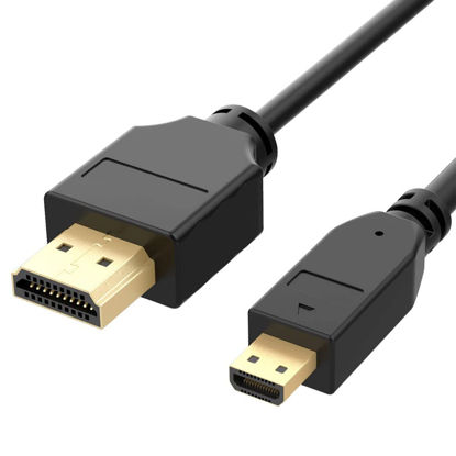Picture of "Synergy Digital Camera HDMI Cable, Works with Canon POWERSHOT SX70 Digital Camera, 5 Ft. High Definition Micro HDMI (Type D) to HDMI (Type A) HDMI Cable"