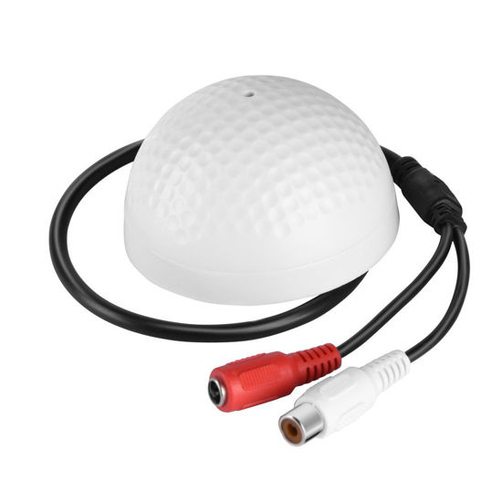Picture of eboxer-1 HiFi Audio Microphone Pickup CCTV Microphone, Clear Voice, Low Noise, High Fidelity, 150m Wide Range, HiFi Audio Sound Monitor Pickup Mic for CCTV/IP Camera/NVR/DVR Surveillance System