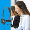 Picture of caralin USB Headset with Microphone Single-Sided Computer Headphone Lightweight Call Center Headset for PC/Laptop/Computer Abs, Black