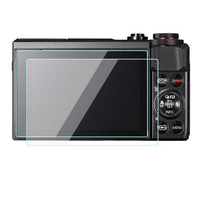 Picture of 2 Pack Canon PowerShot G7 X Mark II G9 X Camera Screen Protector Tempered Glass for Canon PowerShot G7 X Mark II G9 X Digital SLR Camera