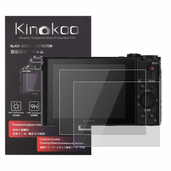 Picture of kinokoo Tempered Glass Film for SONY HX90V/HX90/WX500 Crystal Clear Film Sony HX90V HX90 WX500 Screen Protector Bubble-free/Anti-scratch(2 pack)