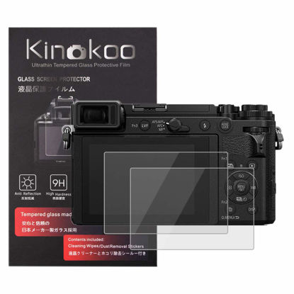 Picture of kinokoo Tempered Glass Film for Panasonic GX9/GX7 Mark II Crystal Clear Film Panasonic GX9 GX7 II Screen Protector Bubble-Free/Anti-Scratch(2 Pack)