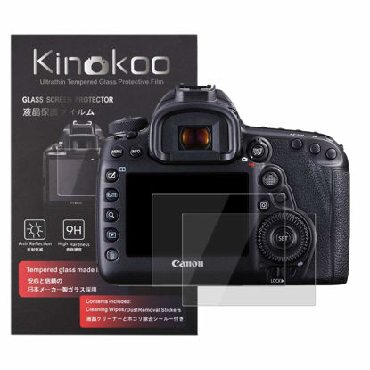 Picture of kinokoo Tempered Glass Film for Canon EOS 5D Mark IV Crystal Clear Film Canon EOS 5D4 Screen Protector Bubble-free/Anti-scratch(2 pack)