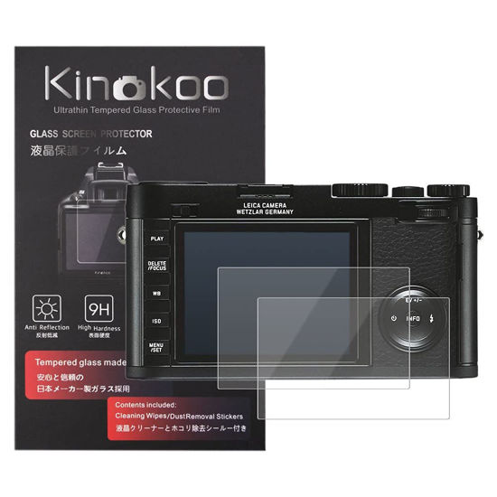 Picture of kinokoo Tempered Glass Film for Leica X Crystal Clear Film Leica X Screen Protector Bubble-Free/Anti-Scratch(2 Pack)