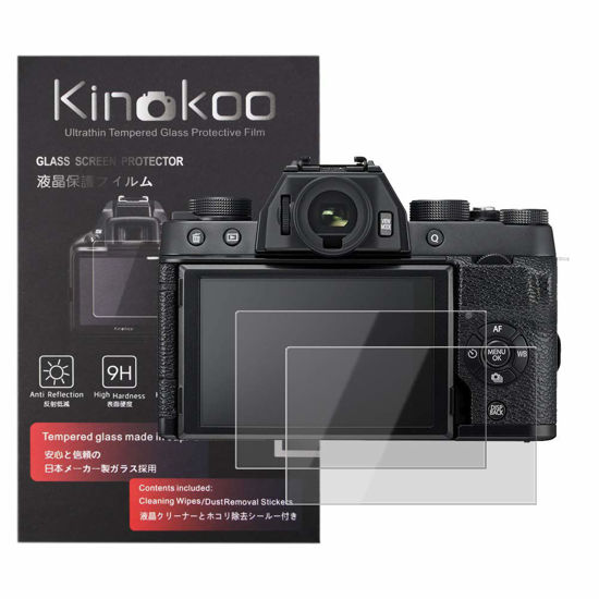 Picture of kinokoo Tempered Glass Film for fuji X-T100 Crystal Clear Film FUJIFILM XT100 Screen Protector Bubble-free/Anti-scratch(2 pack)