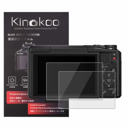 Picture of kinokoo Tempered Glass Film for Panasonic FX700 ZS50 TZ70 FZ47 G5 ZS45 TZ57 TX1 Crystal Clear Film Panasonic FX700/ZS50/TZ70/FZ47/G5/ZS45/TZ57/TX1 Screen Protector Bubble-free/Anti-scratch(2 pack)