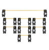 Picture of EG Everglide Panda Stabilizer Gold Plated Plate Mounted Black White Stabilizer for Custom Mechanical Keyboard Plate IK75 YC66 Zeeyoo 68 YC96 Womier (EG Panda for 104 x1)