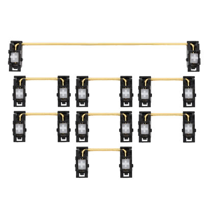Picture of EG Everglide Panda Stabilizer Gold Plated Plate Mounted Black White Stabilizer for Custom Mechanical Keyboard Plate IK75 YC66 Zeeyoo 68 YC96 Womier (EG Panda for 104 x1)