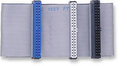Picture of 18" 40-Pin 80-Wire Ultra ATA 2-Drive Ribbon Cable, Manhattan 329316