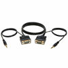 Picture of VGA Cable SVGA Super Video Cord Male 15 PIN with 3.5 Audio Monitor Wire (6FT)