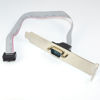 Picture of Serial 9 pin DB9 RS232 Motherboard Com Port Ribbon Cable Connector Slot Bracket