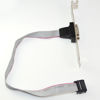 Picture of Serial 9 pin DB9 RS232 Motherboard Com Port Ribbon Cable Connector Slot Bracket