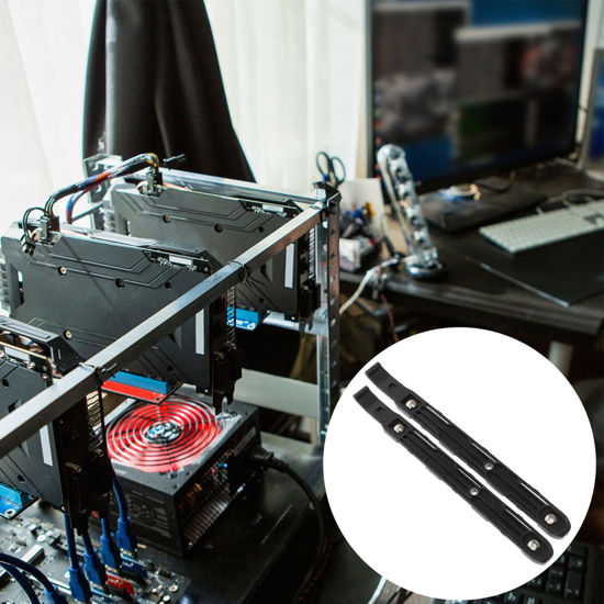 thumbnail image 2 of 2-Pack Dell PC Hard Drive Mounting Rails Bracket – All Metal, Used, Fully Functional 2 of 2