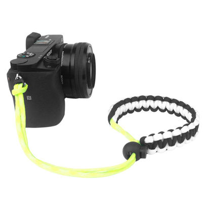Picture of FoRapid 550 Paracord Adjustable Wrist Strap for DSLR, Compact Cameras (WHT/BLK)