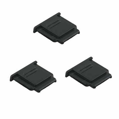 Picture of LXH 3 Pack Hot Shoe Cover Cap for Sony A6500 A6300 A6000 a9 a77II a7riii a7S a3500 a3000 a7 a7R NEX-6 a58 a99 RX100II RX1R RX10III RX10II RX1 Replaces Sony FA-SHC1M Shoe Cover (Black)