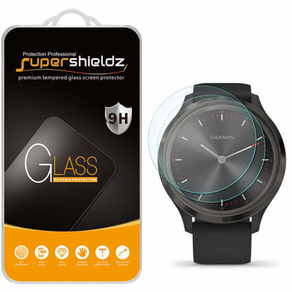Picture of (2 Pack) Supershieldz Designed for Garmin Vivomove 3S Tempered Glass Screen Protector, Anti Scratch, Bubble Free
